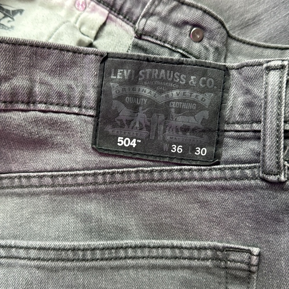 GREY LEVI'S JEANS DENIM PANTS 504 - Picture 6 of 14